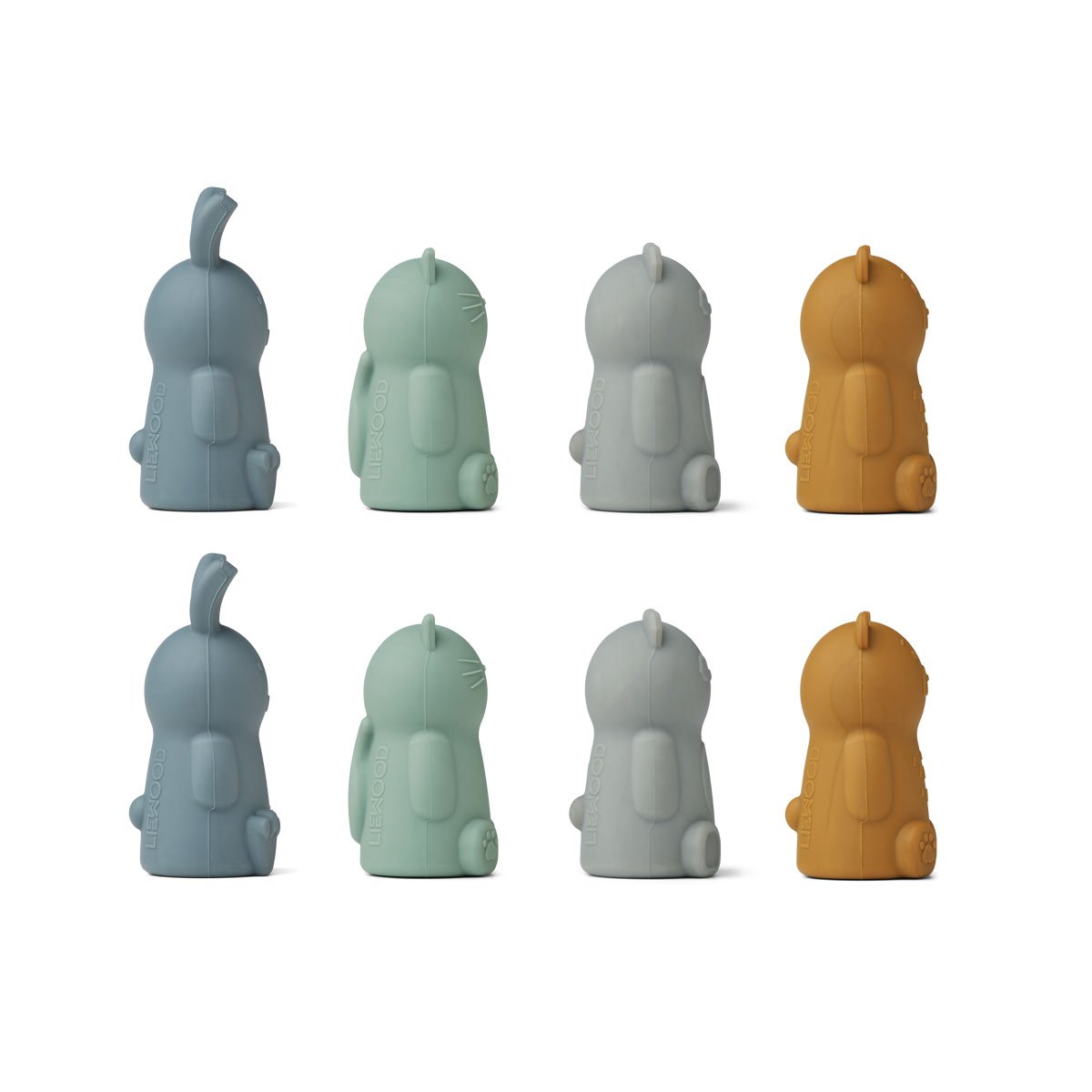 Набор пальчиковых игрушек Liewood из силикона, 8 шт, мульти микс с голубым
