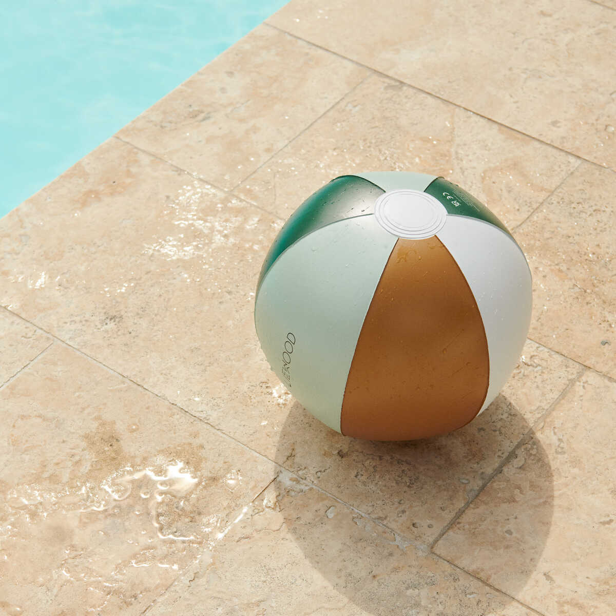 

Мячи LIEWOOD, Детский надувной пляжный мяч LIEWOOD, мульти микс с пыльно-мятным в полоску, 40 см