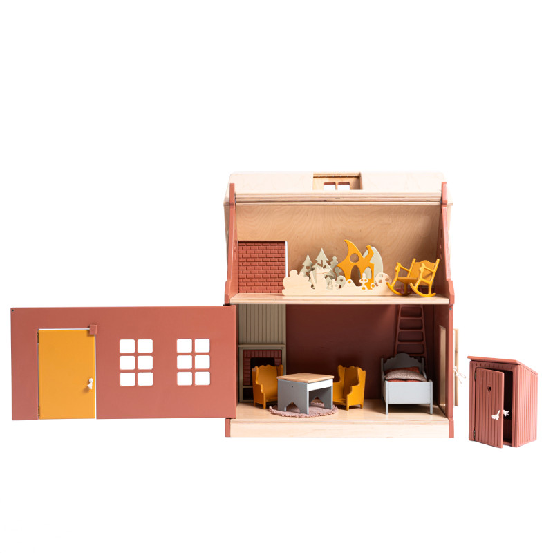 Кукольный домик Yakobtoys "Дачный домик", со светом - фото №5