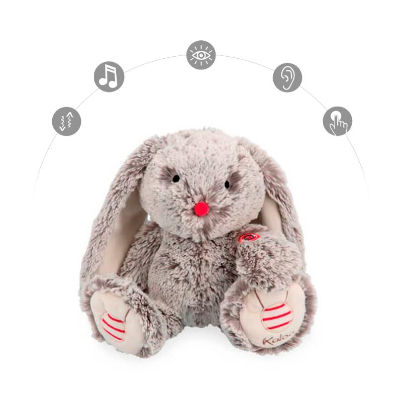 Плюшевая музыкальная игрушка Kaloo "Кролик Prestige Leo", серия "Rouge Kaloo", серый, 31 см - фото №5