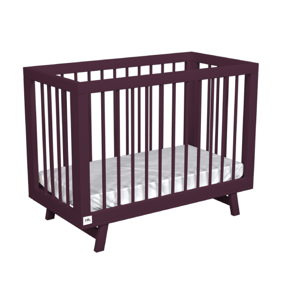 Кроватка для новорожденного Lilla "Aria Italian Plum", сливовая - фото №1
