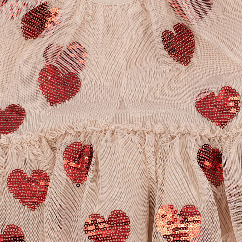 Платье феи Konges Slojd "Yvonne Coeur Sequins", сверкающие сердца - фото №4