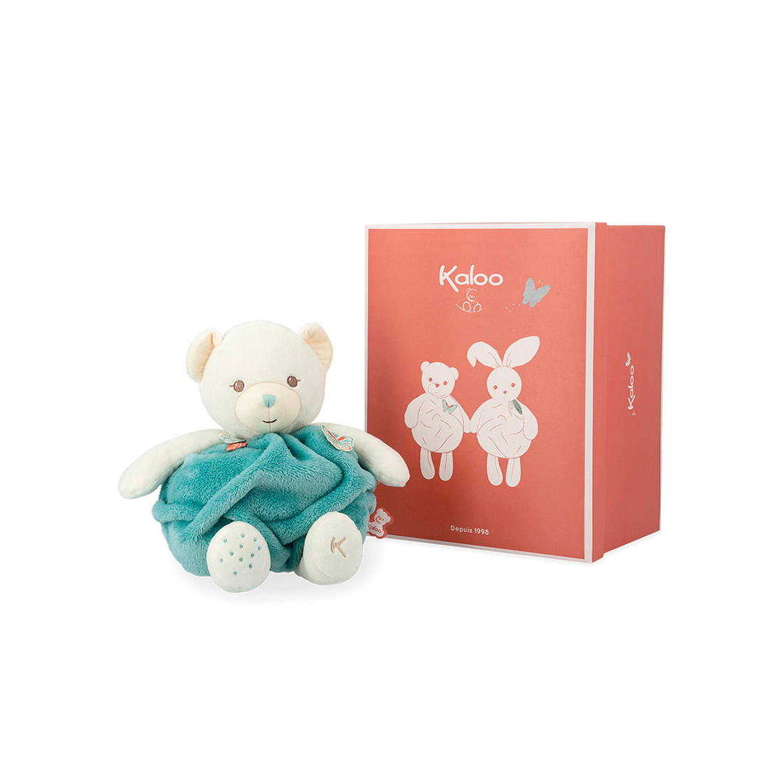 Мягкая игрушка Kaloo "Медвежонок Buble of Love", серия "Plume", зеленый, 30 см - фото №1