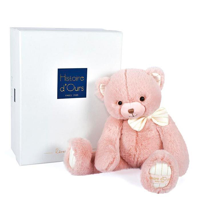 Мягкая игрушка Histoire d'Ours "Медведь PREPPY CHIC", розовый, 30 см