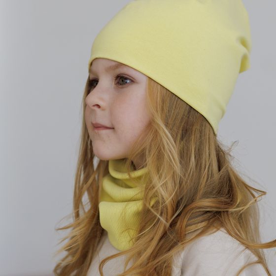 Трикотажная шапка ko-ko-ko, пастельно-желтая - фото 1