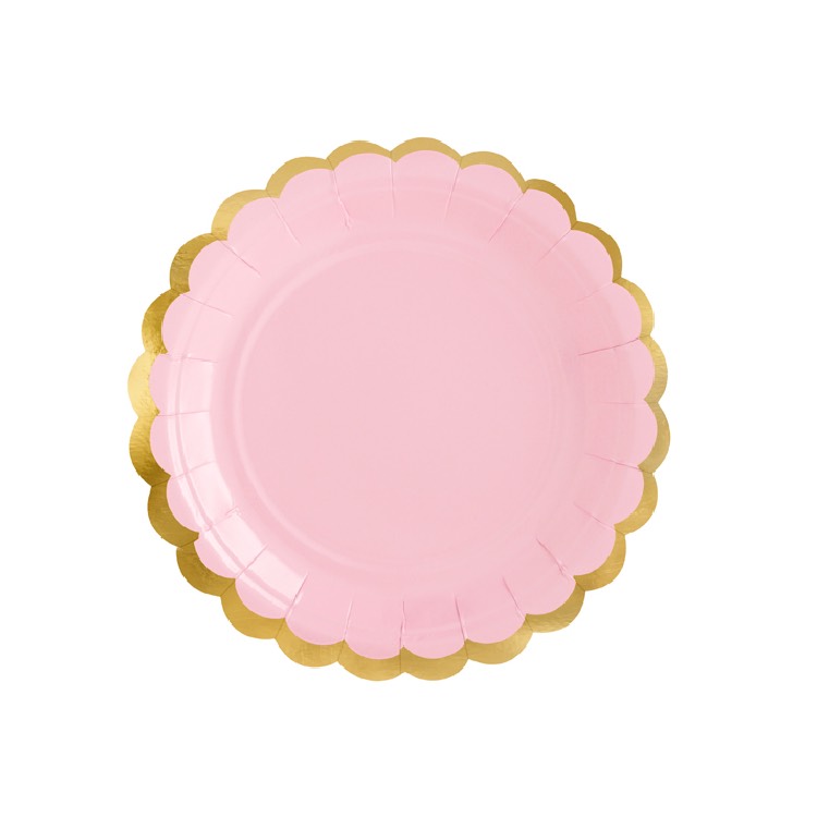 Тарелки Party Deco светло-розовые, 6 шт