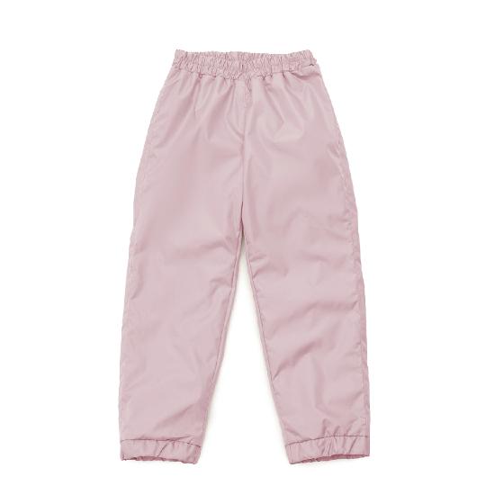 Брюки из плащёвки ko-ko-ko, светло-розовые розовые стеганые брюки со сплошным лого naumi