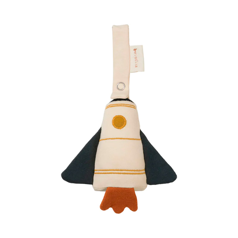 Подвесная развивающая игрушка Fabelab "Космический корабль", мульти