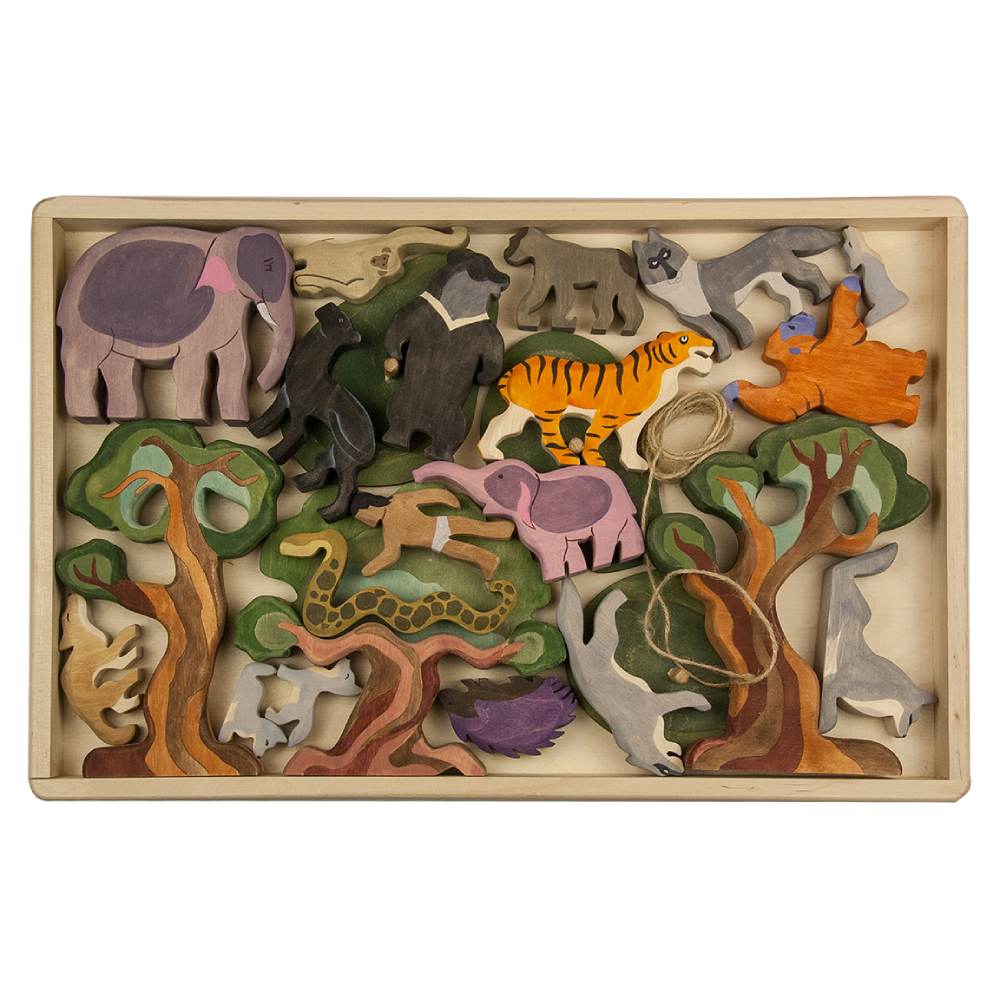 Деревянный набор Сказки дерева "Маугли"