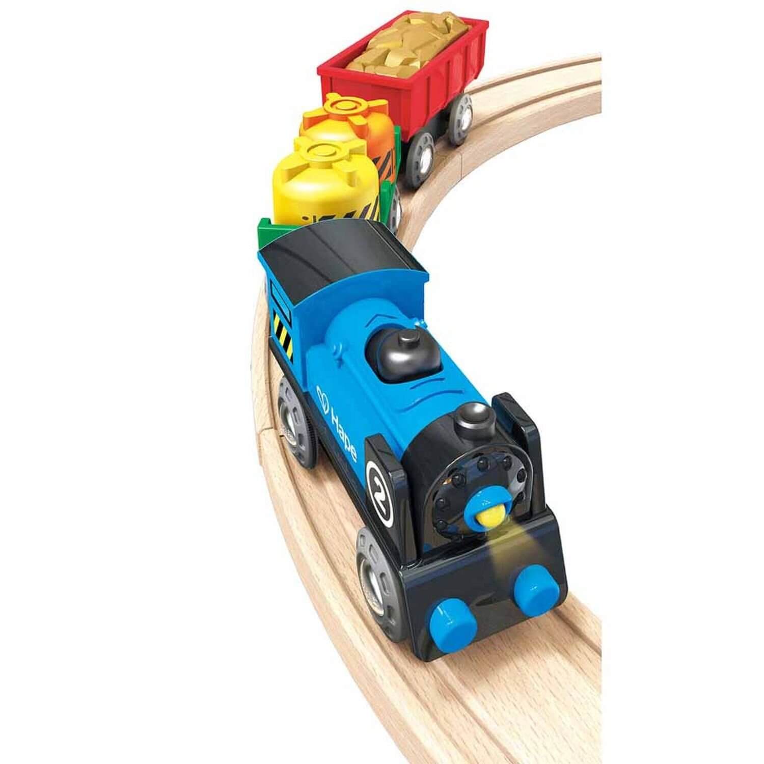 Игровой набор Hape "Товарный поезд", на батарейках - фото №3