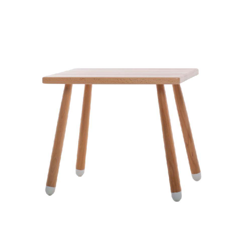 Столик буковый LOONA soft furniture, прямоугольный, с белыми пяточками - фото №1
