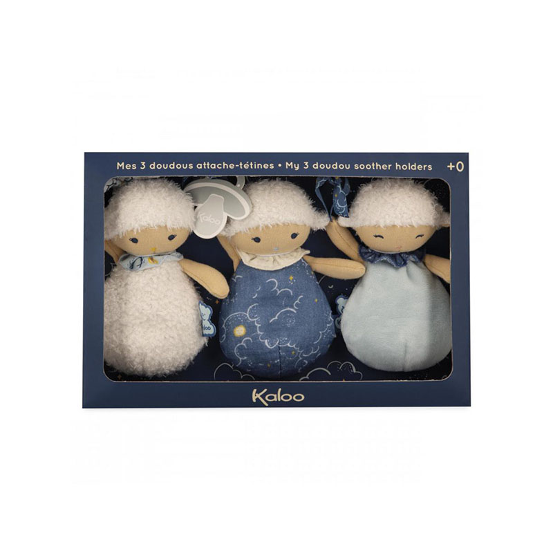 Набор держателей для пустышки Kaloo "My Sheep", серия "Doux Sommeil", 3 шт, синие - фото №2