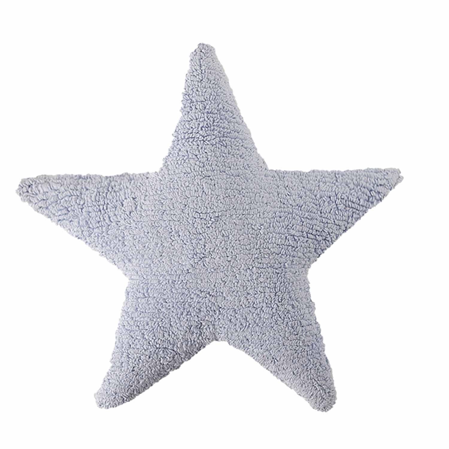 Декоративная подушка в виде звезды Lorena Canals, голубая, 50 х 50 см