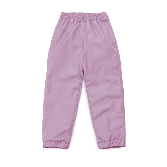 Брюки из плащёвки ko-ko-ko, пыльно-розовые розовые стеганые брюки со сплошным лого naumi