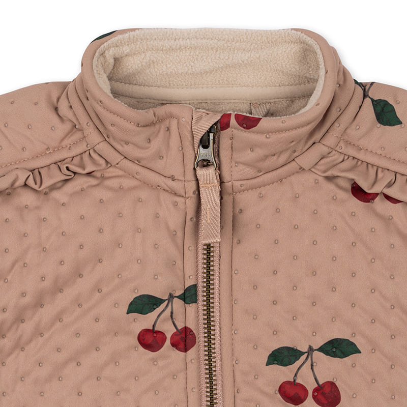 Куртка утепленная с рюшами Konges Slojd "Jersey Frill Ma Grande Cerise", роскошная вишня - фото №6