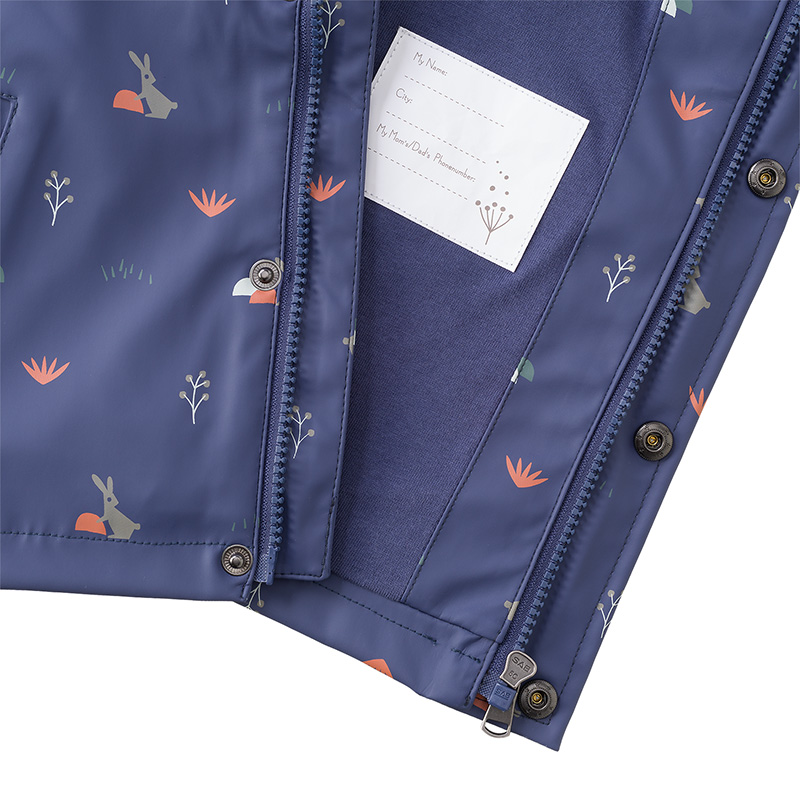Куртка-дождевик Fresk "Лесной кролик", ночная синева - фото №2