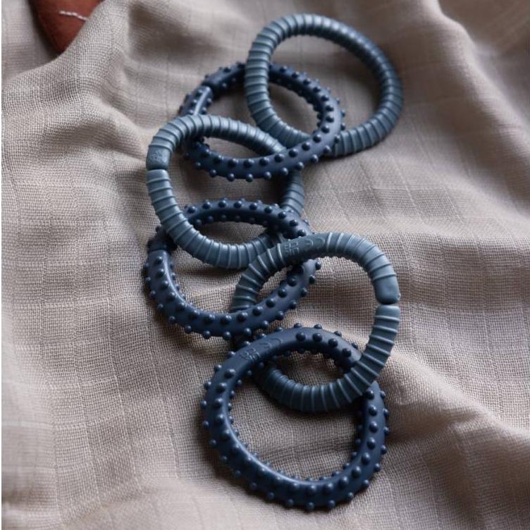 

Развивающие игрушки Sebra, Игрушечные соединительные кольца Sebra, 10 шт, винтажный синий