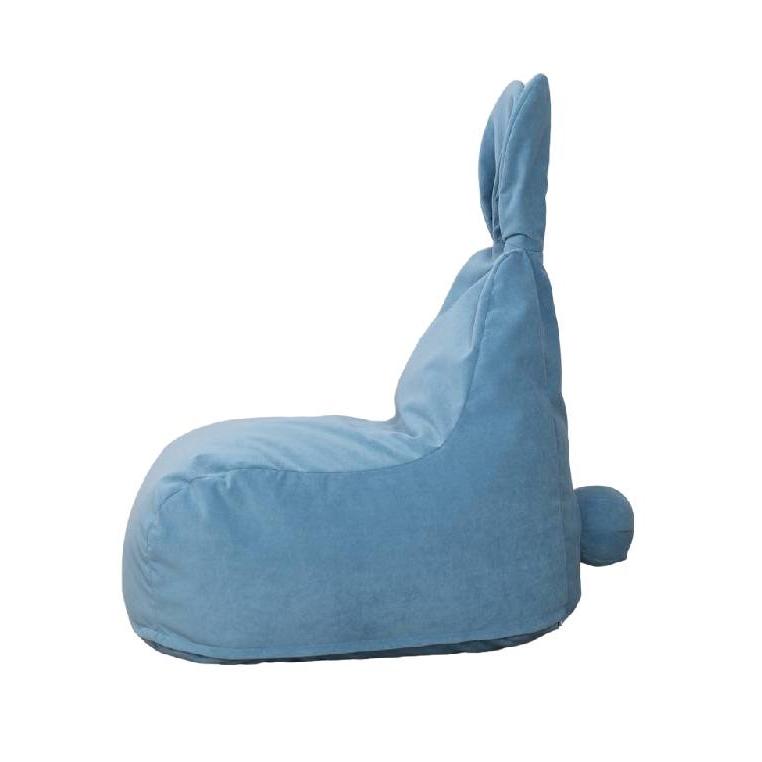 Пуф LOONA soft furniture "Заяц", большой, голубой - фото №1