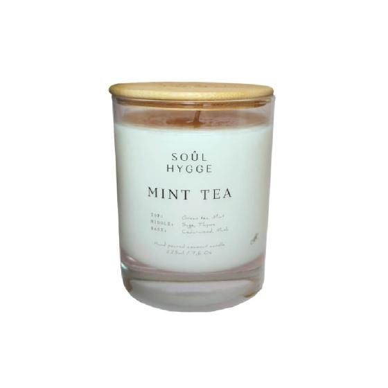 Свеча Soul Hygge "Mint tea" с хлопковым фитилём , 225 мл