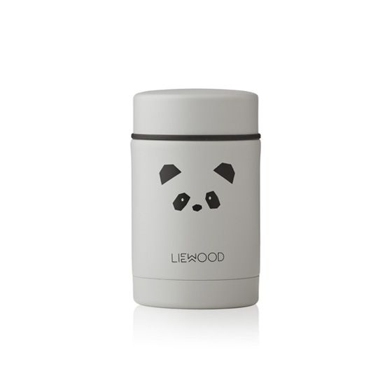 Термос для еды Liewood "Панда", светло-серый, 250 мл