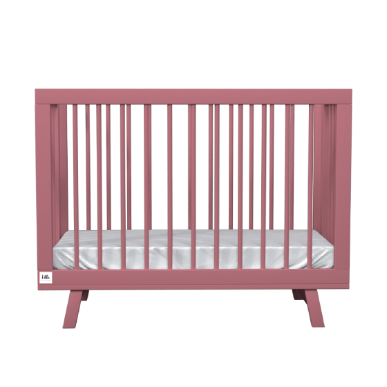 Кроватка для новорожденного Lilla "Aria Antique", розовая - фото №3