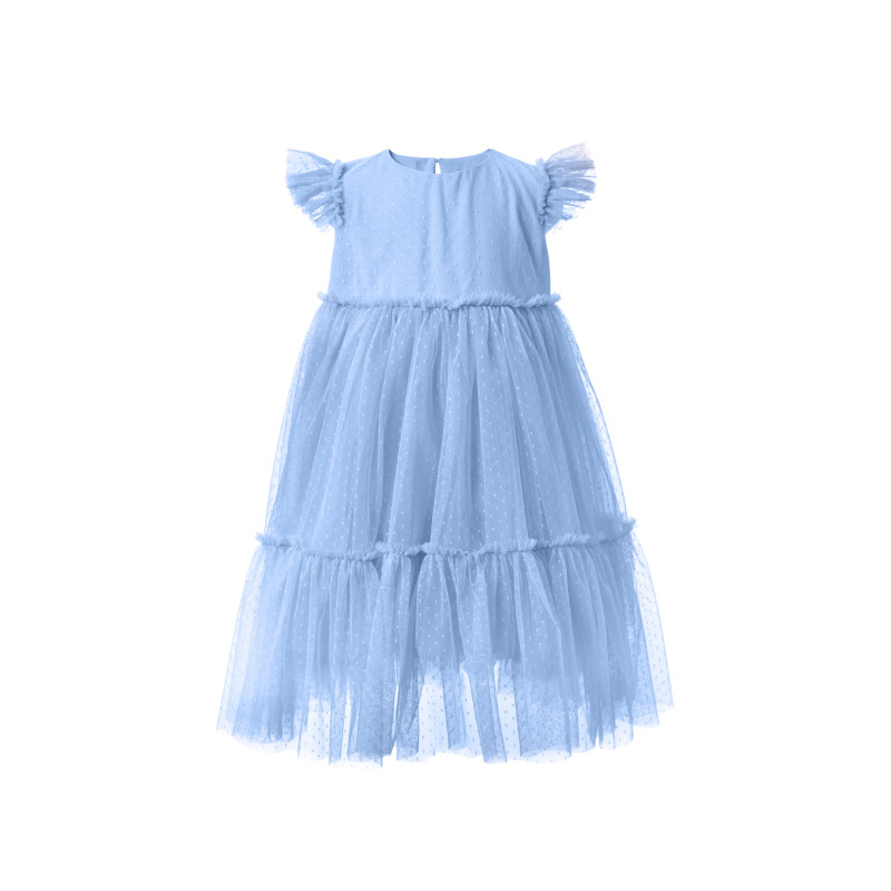 Платье нарядное Андерсен, голубое - фото №1