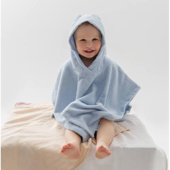 Детское полотенце-пончо LUKNO, утренняя дымка