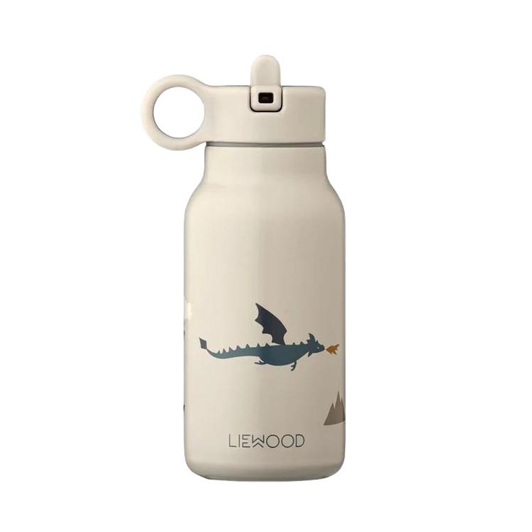 Бутылка-термос для напитков LIEWOOD "Маленький дракон", темно-бежевый микс, 250 мл - фото №1