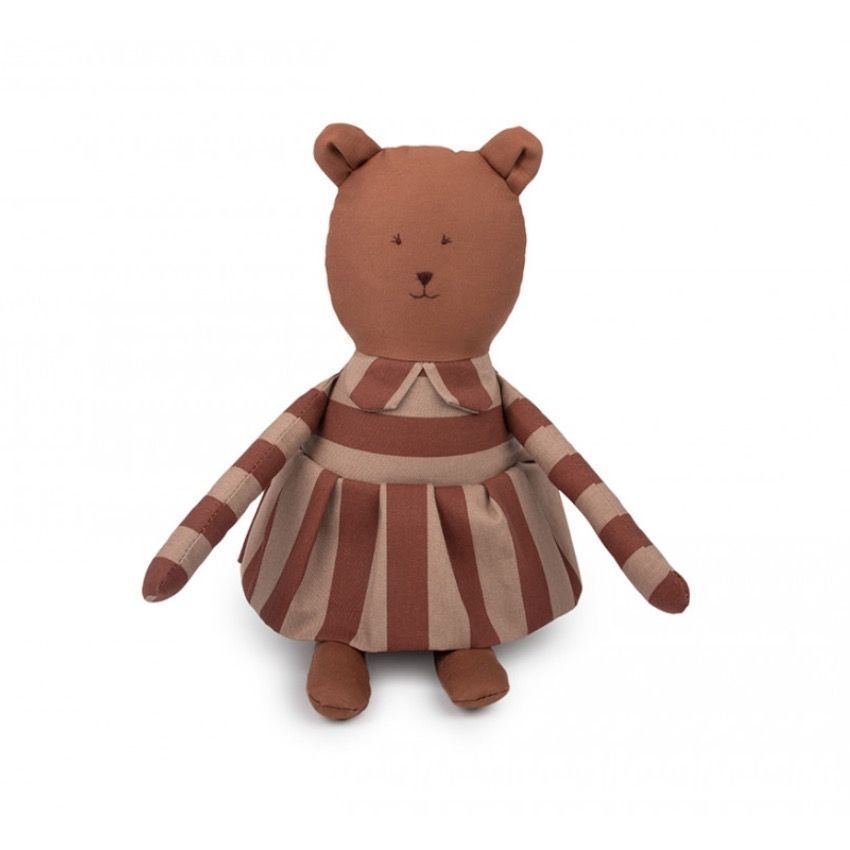 Текстильная игрушка в виде медведя Nobodinoz "Majestic Bear Marsala", марсала - фото №3