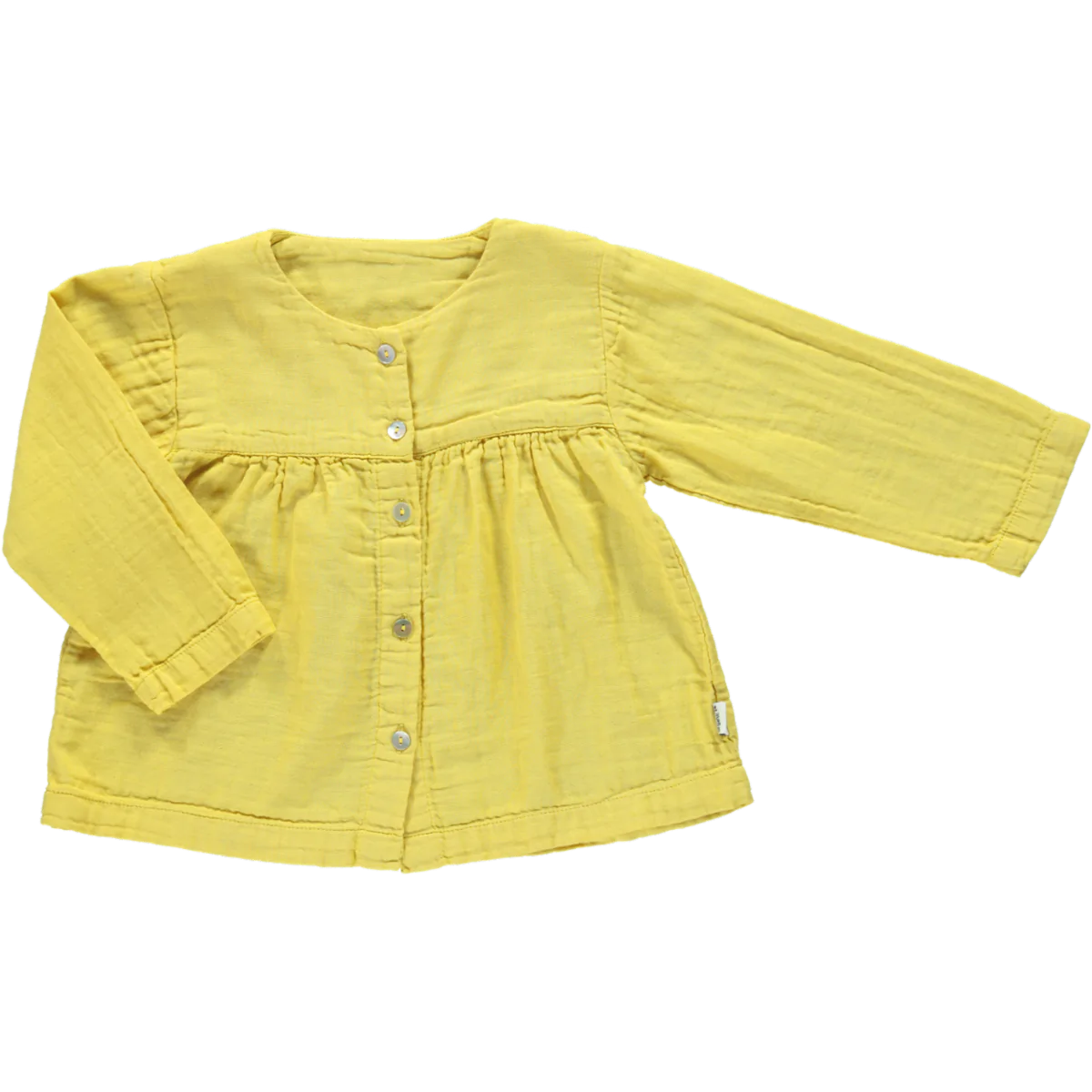 Рубашка для девочки Poudre Organic "Romarin", золотисто-желтая