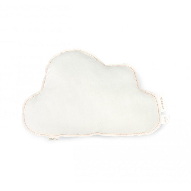 Подушка из льна Nobodinoz "Lin Francais Cloud Whit", молочная, 24 х 38 см - фото №1