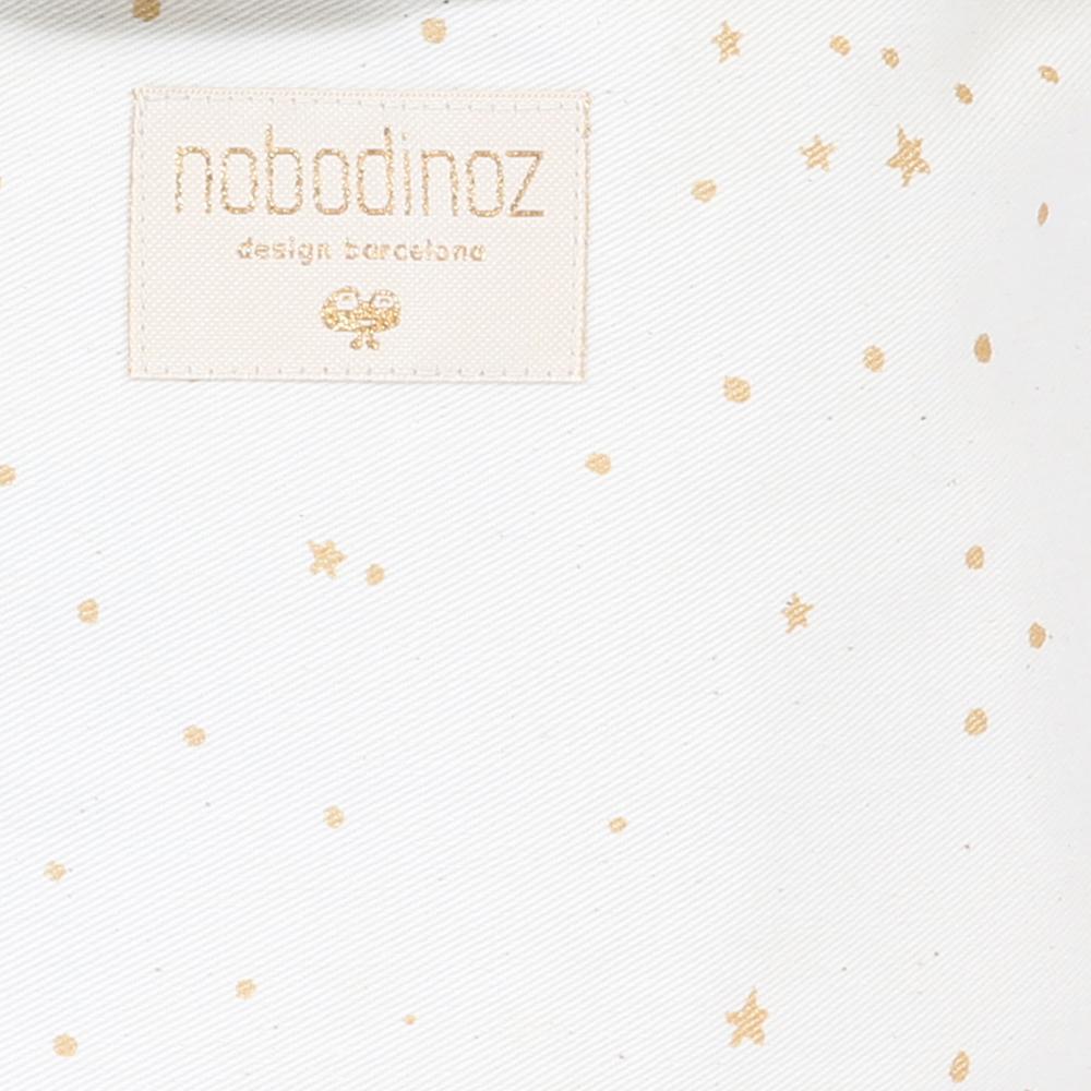 Корзина для хранения Nobodinoz "Panda Gold Stella/Natur", россыпь звезд с кремовым, 24 х 20 см
