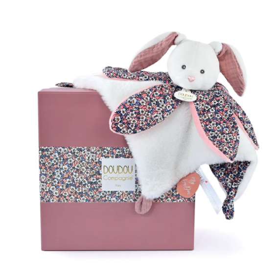 

Зайцы и кролики Doudou et Compagnie, Мягкая игрушка-комфортер Doudou et Compagnie "Кролик Bohaime", розовый