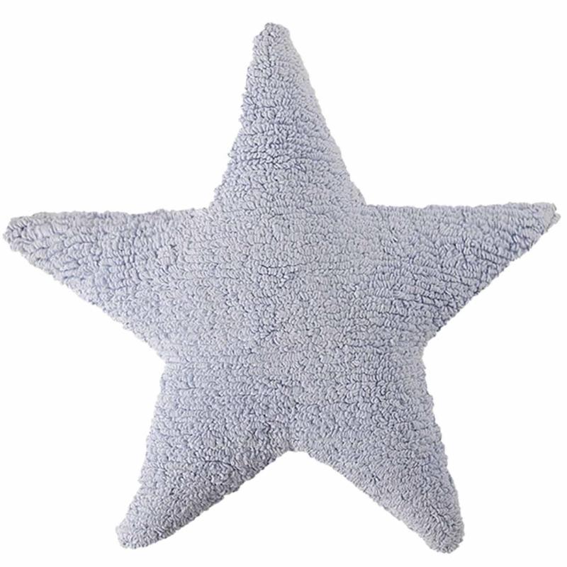 Декоративная подушка в виде звезды Lorena Canals, голубая, 50 х 50 см