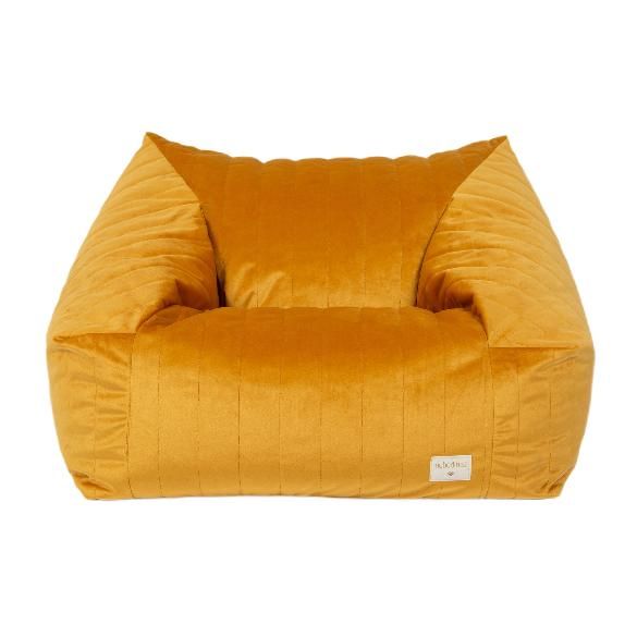Кресло Nobodinoz "Chelsea Velvet Farniente Yellow", золотой янтарь, 72 х 75 х 42 см