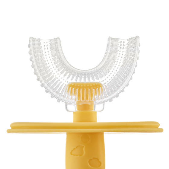 Детская зубная щетка-массажер ROXY-KIDS "Крабик", желтая - фото №12