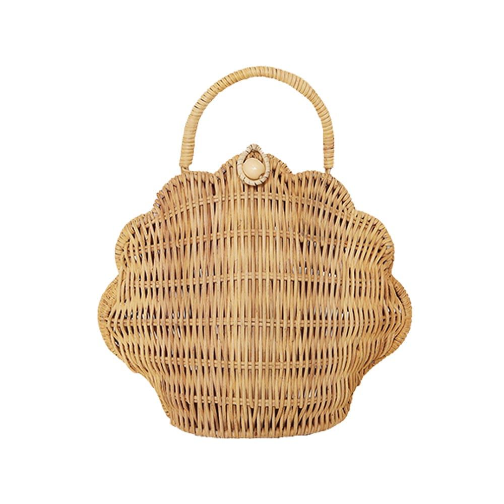 Плетеная сумка в виде ракушки Olli Ella "Shell", натуральная