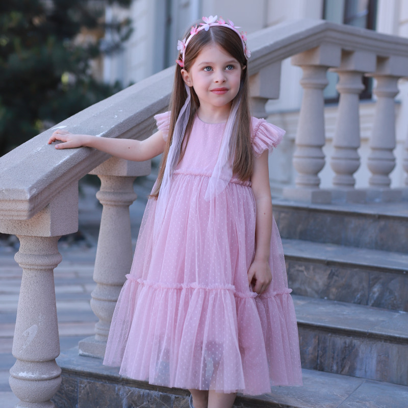 Платье нарядное Андерсен, розовое - фото №3