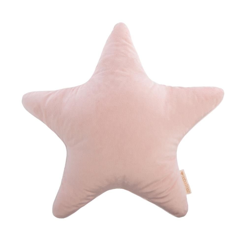 Подушка Nobodinoz "Aristote Star Velvet Bloom Pink", цветущий розовый, 40 х 40 см - фото №1
