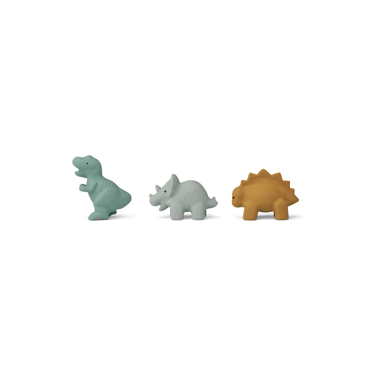 Набор игрушек для ванной LIEWOOD "Динозавры", 3 шт, мульти микс с голубым - фото №2