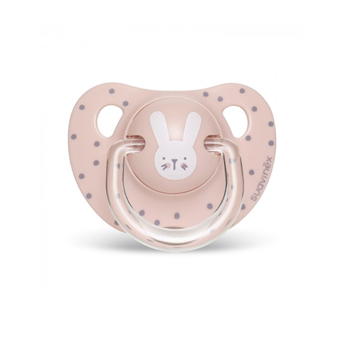 Пустышка Suavinex Hugge Baby, анатомическая силиконовая, розовая, 18-36 мес - фото №2