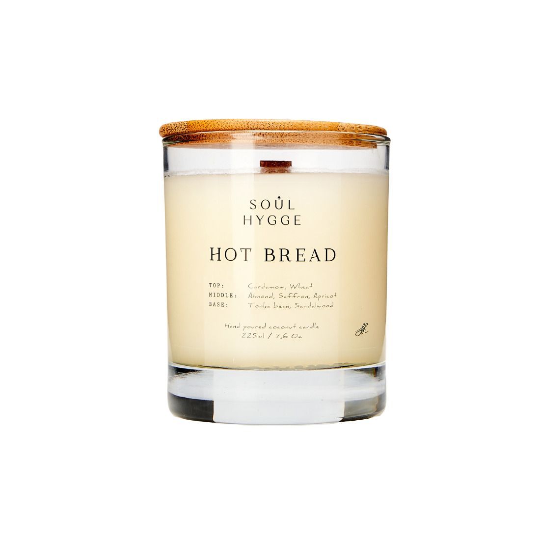 Свеча Soul Hygge "Hot bread" с деревянным фитилём , 225 мл - фото №1