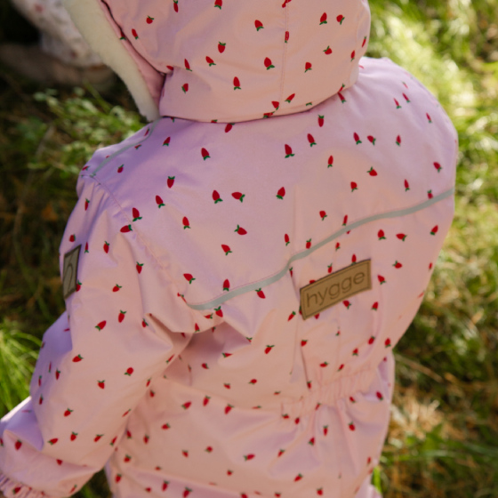 Комбинезон зимний HYGGE BABY "Strawberries", розовый - фото №5