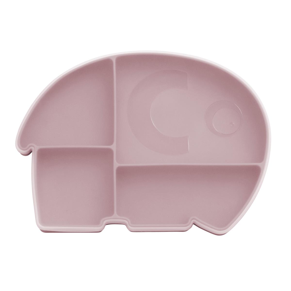 Детская тарелка с разделителями и крышкой в виде слона Sebra, розовая