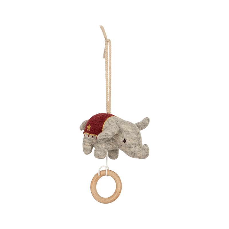 Подвесная музыкальная игрушка Konges Slojd "Elephant", серый