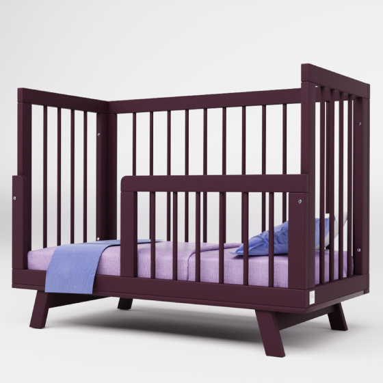 Кроватка для новорожденного Lilla "Aria Italian Plum", сливовая - фото №8
