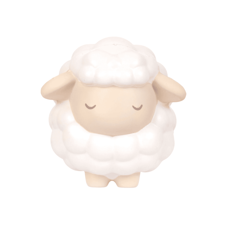 Игрушка сквиш антистресс Mrs. Ertha "Овечка Wooly", кремовая с белым