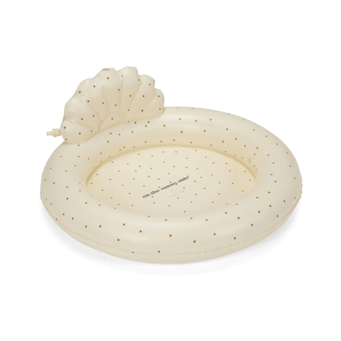 Детский надувной бассейн с разбрызгивателем Konges Slojd "Dot", кремовый, маленький