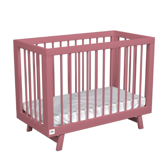 Кроватка для новорожденного Lilla "Aria Antique", розовая - фото №1
