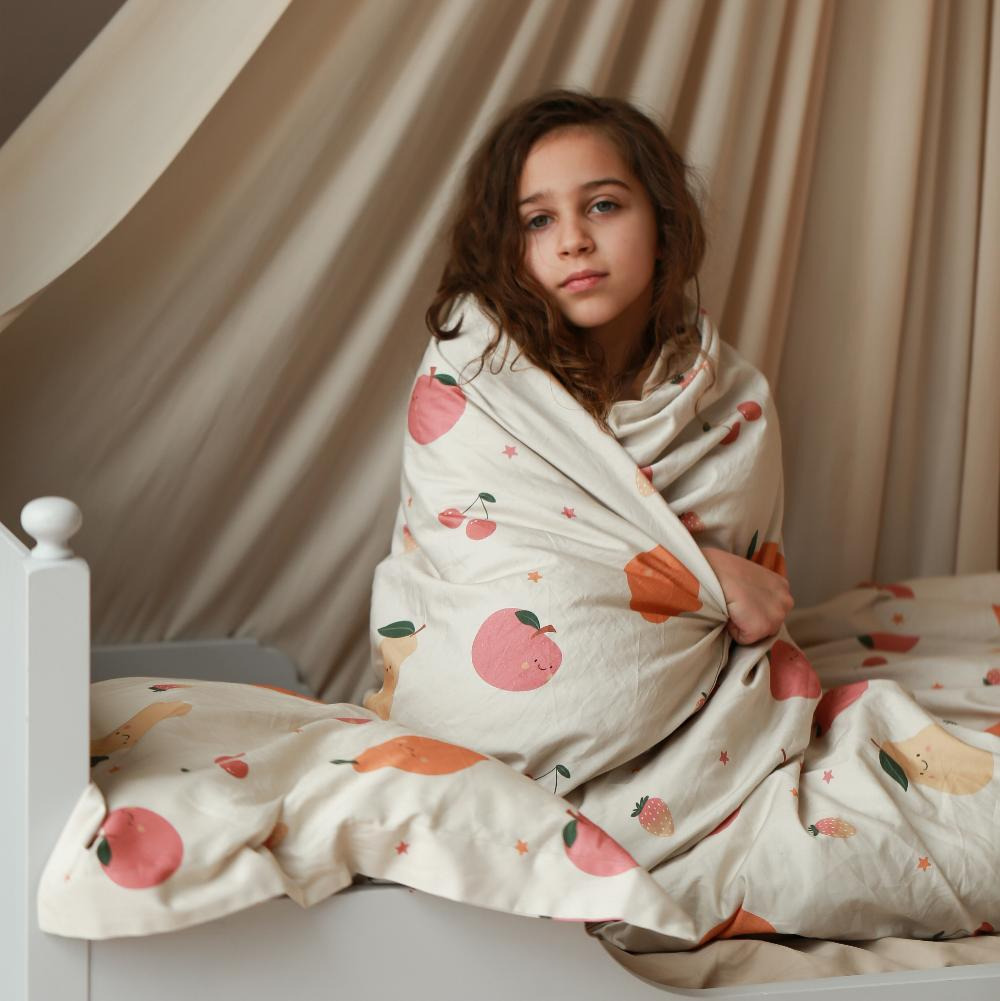 Комплект постельного белья MyzA for kids "Фрукты", L - фото №5